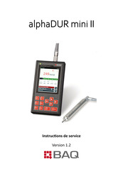 BAQ alphaDUR mini II Instructions De Service