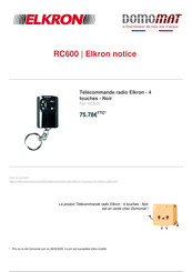 Elkron RC600 Manuel D'instructions