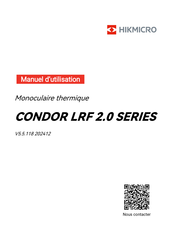 Hikmicro CONDOR LRF 2.0 Serie Manuel D'utilisation