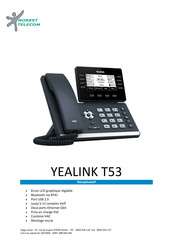 Yealink T53 Mode D'emploi