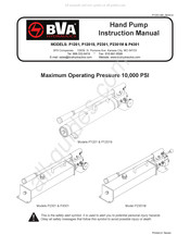 BVA Hydraulics P1201S Manuel D'instructions