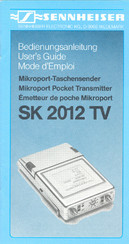 Sennheiser SK 2012 TV Mode D'emploi