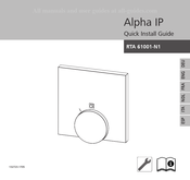 Alpha IP RTA 61001-N1 Guide D'installation Rapide