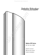 Definitive Technology Mythos XTR 40BP Guide D'utilisation