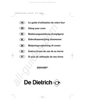 De Dietrich DOV499 Serie Guide D'utilisation