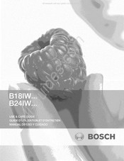 Bosch B18IW Serie Guide D'utilisation Et D'entretien