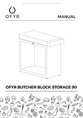 OFYR BUTCHER BLOCK STORAGE 90 Manuel