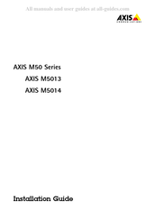 Axis M5013 Guide D'installation