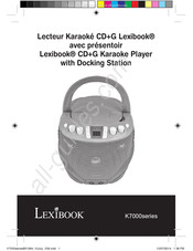 LEXIBOOK K7000 Série Manuel D'utilisation