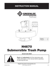 Textron Greenlee Utility H4670 Manuel D'instructions