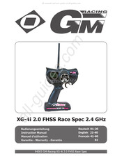 GM Racing XG-4i Manuel D'utilisation