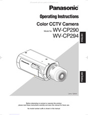 Panasonic WV-CP290 Mode D'emploi