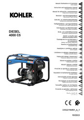 Kohler DIESEL 4000 C5 Manuel D'utilisation Et D'entretien