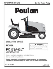 Poulan PO175A42LT Mode D'emploi