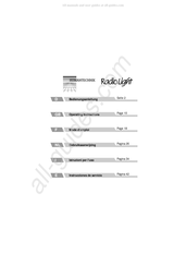 HumanTechnik Radio Light Mode D'emploi