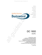 Dustcontrol DC 1800 eco Traduction Des Instructions De Service D'origine