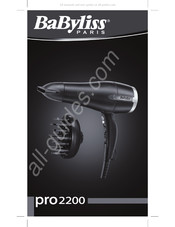 BaByliss PARIS pro 2200 Mode D'emploi