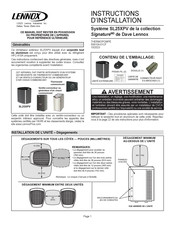 Lennox Signature SL25XPV Instructions D'installation