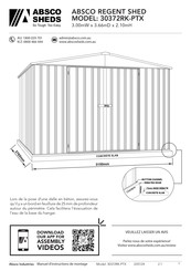 Absco Sheds 30372RK-PTX Instructions D'assemblage