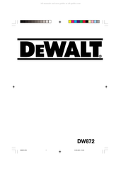 DeWalt DW872 Mode D'emploi