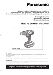 Panasonic EY7441LR2S Instructions D'utilisation