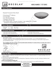 Decolav 1112T Serie Mode D'emploi