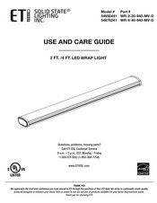 ETI Solid State Lighting WR-4-40-940-MV-D Guide D'utilisation Et D'entretien