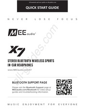 MEE AUDIO X7 Guide De Démarrage Rapide