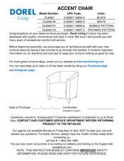 DOREL Living DL8460 Instructions De Montage