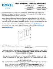 DOREL Living DA8028FQ-I Instructions De Montage