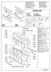 Dedeman LEONA 180 UP 00024 Instructions D'assemblage