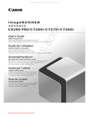 Canon imageRUNNER ADVANCE C9280 PRO Guide De L'utilisateur