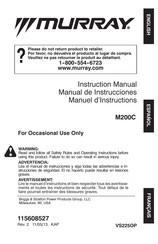 Murray M200C Manuel D'instructions