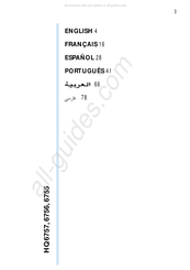 Philips HQ6757/01 Mode D'emploi