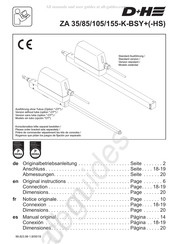 D+H ZA 35/85/105/155-K-BSY-HS Notice Originale