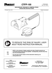 Panduit CTFP-100 Manuel D'utilisation