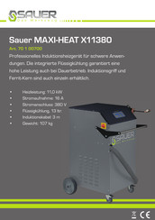 Sauer MAXI-HEAT X11380 Mode D'emploi