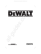 DeWalt DW078 Traduction De La Notice D'instructions Originale