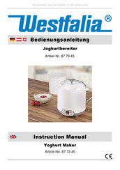 Westfalia 87 73 45 Manuel D'instructions