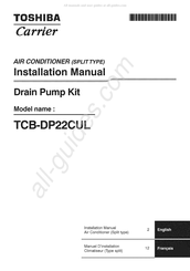 Toshiba Carrier TCB-DP22CUL Manuel D'installation