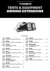 Dometic Pro Annexe Instructions De Montage Et De Service