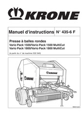 Krone Vario Pack 1500 Manuel D'instructions