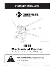 Textron Greenlee 1818 Manuel D'instructions