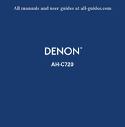 Denon AH-C720 Manuel D'utilisation