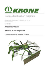 Krone KS104-52 Notice D'utilisation Originale