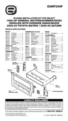 Scosche Industries EGMT249F Manuel D'installation