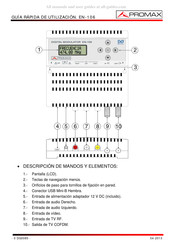 Promax EN-106 Guide D'utilisation Rapide