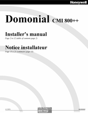 Honeywell Domonial CMI 800++ Notice Installateur