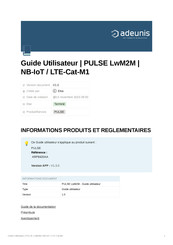 ADEUNIS PULSE LwM2M Guide Utilisateur