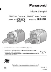 Panasonic SDR-S70 Mode D'emploi